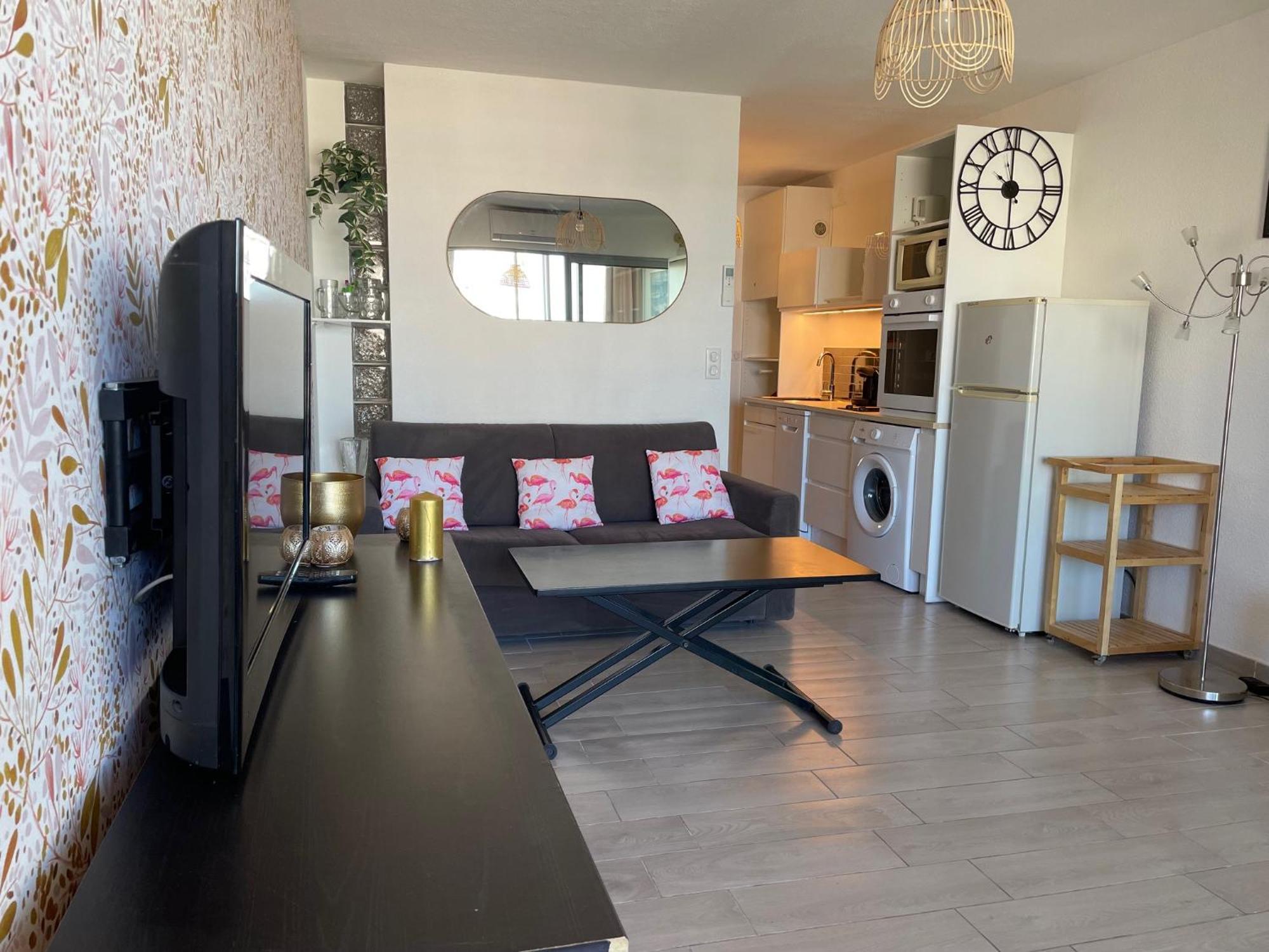 Studio 2-3 Pers Parking Clim Vue Port Et Mer La Grande-Motte Exterior photo